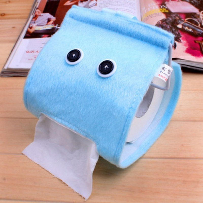 Cute Plush Cloth Tissue Box Case Holder Toilet Paper Cover Bathroom/office/car/restaurant Hanging Paper Towel Storage Container