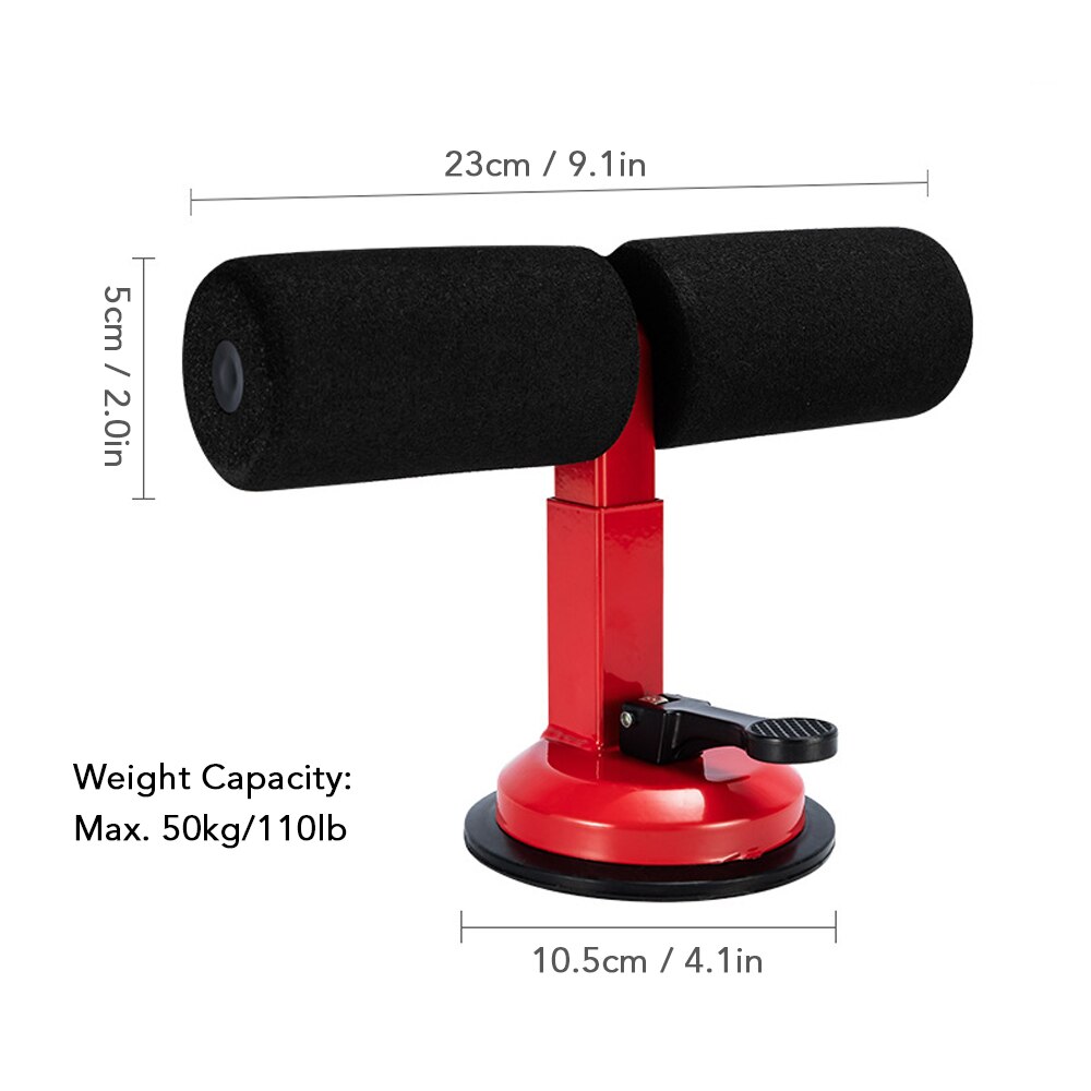 Portable Suction Sit Up Bar Push Up Trainer Muscle Abdominal Core Workout Training Fitness Equipment with 4 Adjustable Heights