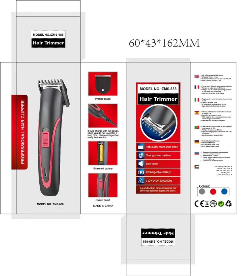 100-240v cordless men hair clipper beard trimer rechargeable hair trimmer for men electric hair cutting Kit