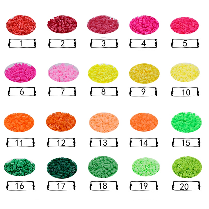 Dollryga 5mm 1000 stk 50 farver perler til børn hama perler perler perler diy gåder ærter høj aualitet håndlavet børn legetøj
