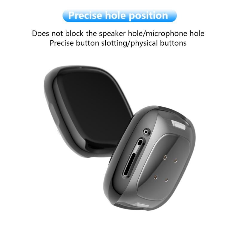 Screen Protector Soft TPU Cover For Fitbit Versa 3/Sense Watch Case Lightweight Bumper Scratch-resistant Shell Accessories
