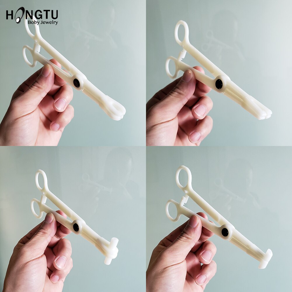 Pince de perçage jetable en acrylique, 1 pièce, pince en plastique, corps, oreille, lèvre, nombril, nez, langue, sourcils, outil de perçage