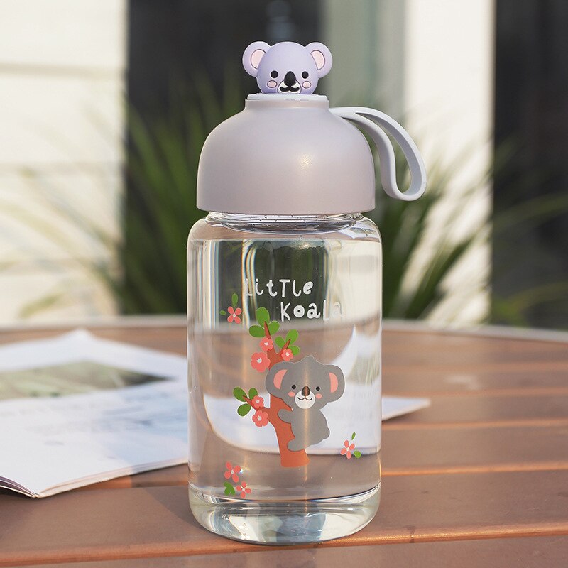 Bouteille d'eau en verre pour enfant/fille, 300ml, tasse à jus, tasse à lait, anti-fuite, en plein air, Sport, dessin animé, mignon: 2