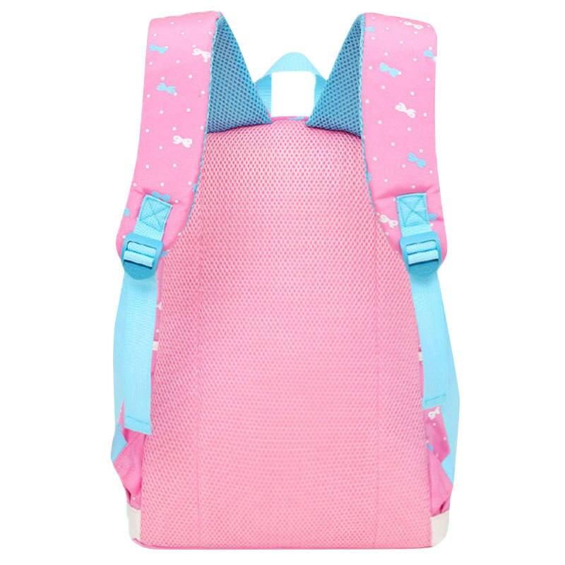 freundlicher Schule Tasche Nette Bogen Druck Mädchen Rucksack Schüler Bookbags 3 Stück einstellen freundlicher Rucksäcke Umhängetasche Kupplung Taschen