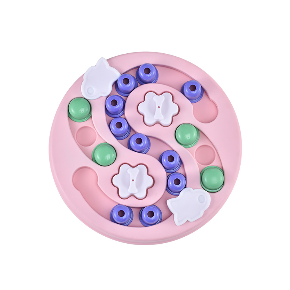 Jouets Puzzle pour chiens, mangeoire lente interactive, augmentation des chiots, distributeur de nourriture IQ, manger lentement, bol antidérapant, jeu d'entraînement pour animaux de compagnie, chat et chiens: WHITE