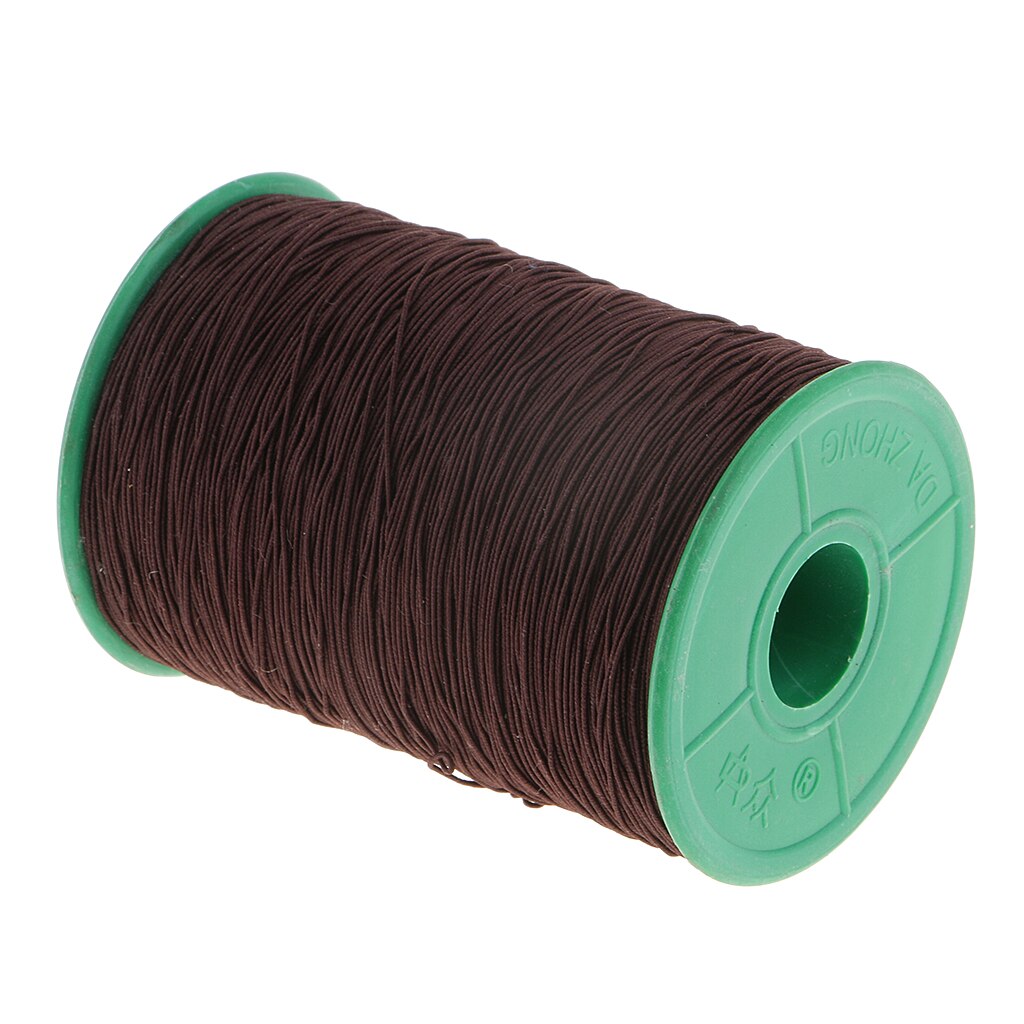 0.5mm Elastic Stretch Polyester String Cord for Jewelry Making Bracelet Beading Thread 500 Meters/roll: Dark Brown