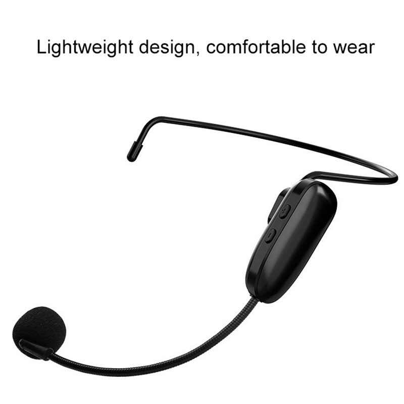 2.4G Wireless Microphone Headset 2 in 1 Handheld Head-Wear Bluetooth Microphone for Speech Loudspeaker Teaching Meeting Guide