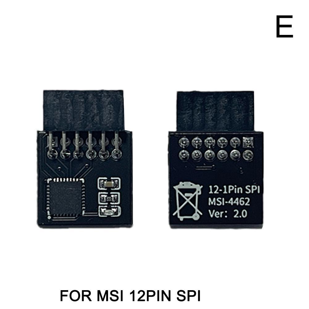 TPM 2.0 Encryption Security Module Remote Card Windows 11 Upgrade TPM2.0 Module 12 To 20pin To Support Multi-brand Motherboards: E