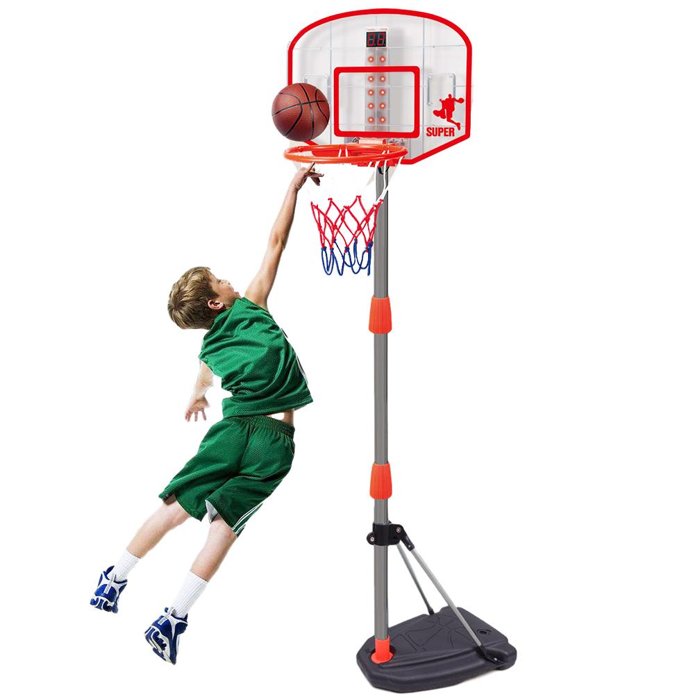 Children's Basketball Stand 97-170cm Indoor Shooting Frame Portable Height Adjustable Basketball Hoop With Scoring Equipment