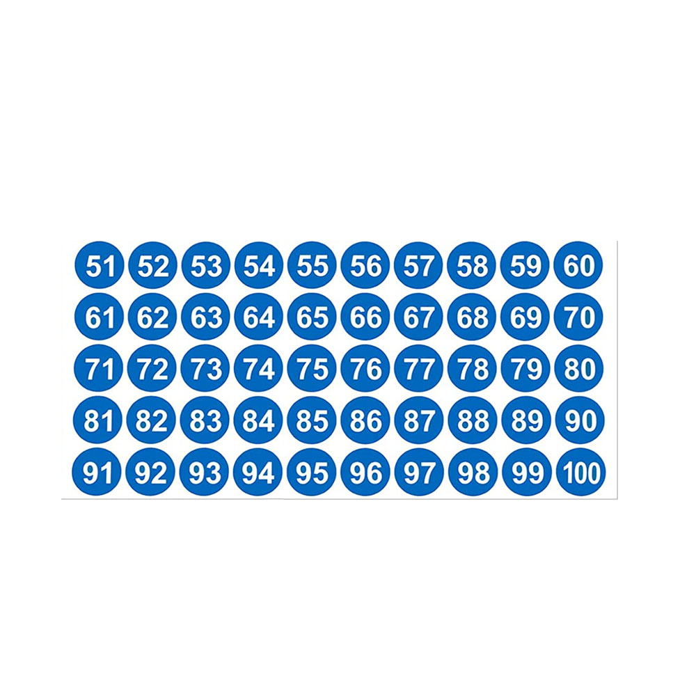 Etiketten Nummerstickers 1-50 Nummerstickers Opeenvolgende nummerstickers Zelfklevende sticker Waterdichte opslagclassificatie