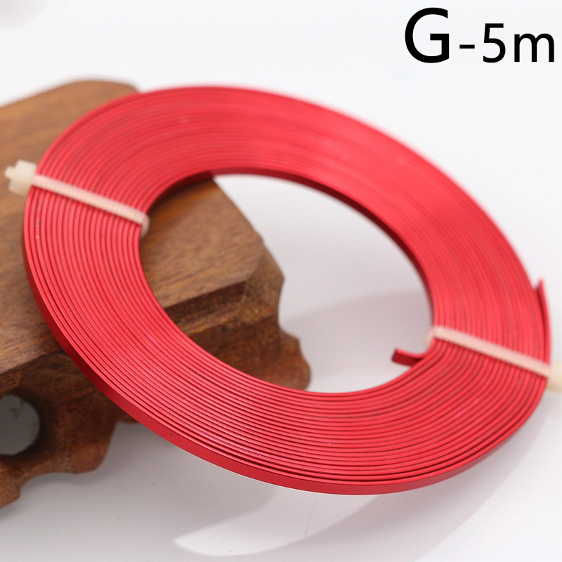 5 Meter 3Mm Platte Anadized Kleur Plated Aluminium Draad Voor Sieraden Maken Armband Craft Diy Accessoires Levert: G