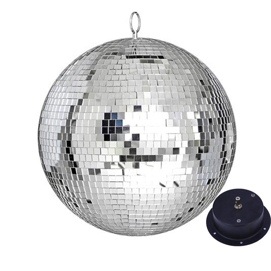 20CM 25CM 30CM Mirror Disco Ball With Remote Control RGB Beam Pinspot Lamp Rotating Silver Glass Ball For KTV Bar Wedding Party
