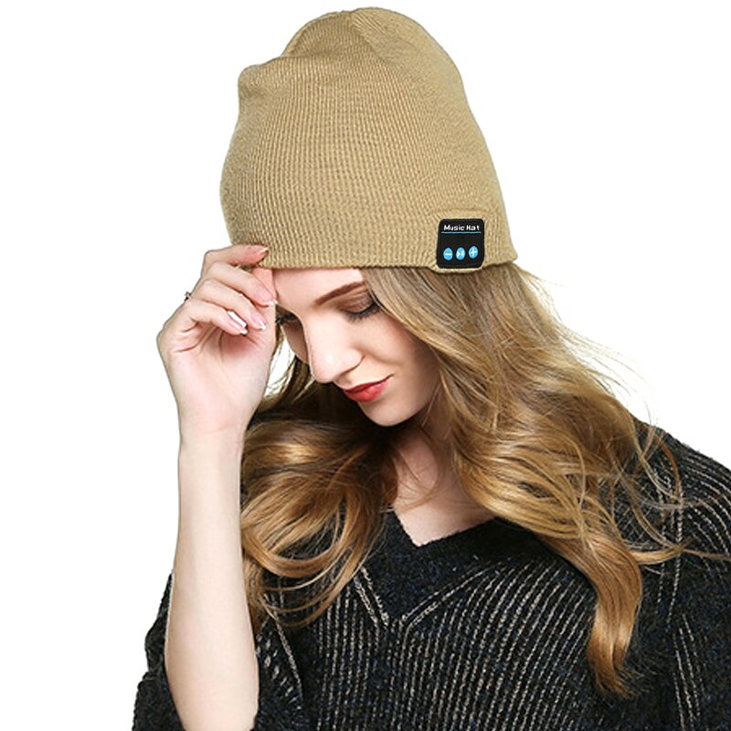 Bluetooth musik strik beanie hue huer trådløs smart cap headset hovedtelefon højttaler mikrofon håndfri musik  mp3 magisk varm smart cap