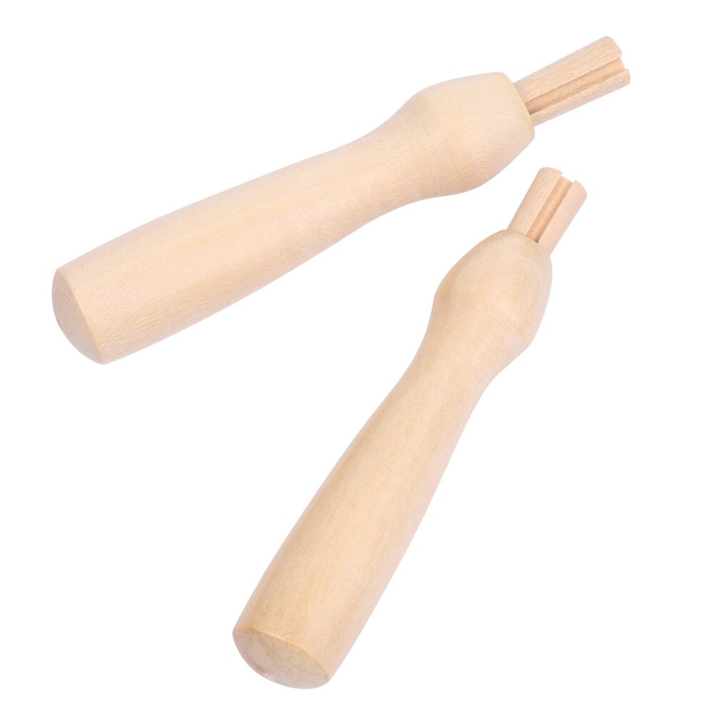 5PCS Poking Needle Wooden Handle Wool Felt Poke Tool Handle Wood DIY Poking Needle Handle for Poke Tool Use