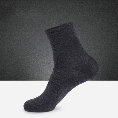 Brand 5 Pairs Nano Zilver Katoenen Sokken Casual Crew Sokken Anti-Bacteriële Deodorant Herfst Winter Mannen &#39;S Sokken: Dark Gray
