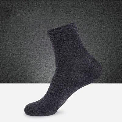 Brand 5 Pairs Nano Silver Cotton Socks Casual Crew Socks Anti-Bacterial Deodorant Autumn Winter Men&#39;s Socks: Dark Gray