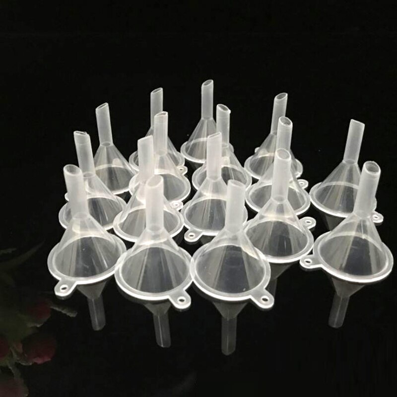 20PCS Mini Plastic Funnel Small Mouth Liquid Oil Funnels 39x31mm Laboratory Supplies Tools School Experimental Supplies