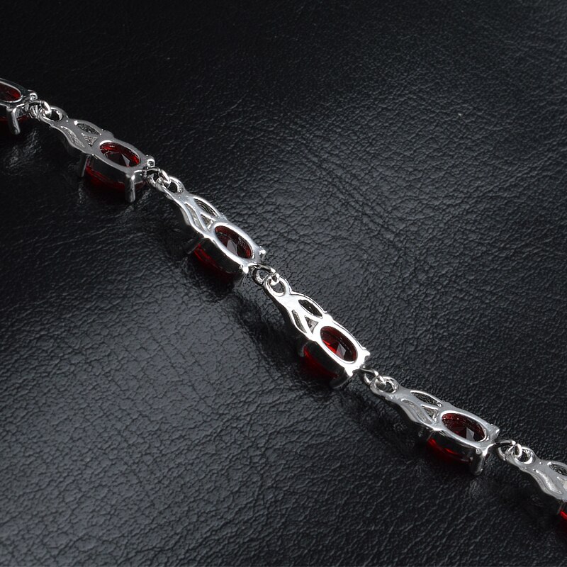 Top Luxe Rode Cz Armbanden Voor Vrouwen 925 Sterling Zilver Silvercharm Armbanden Armband Sieraden