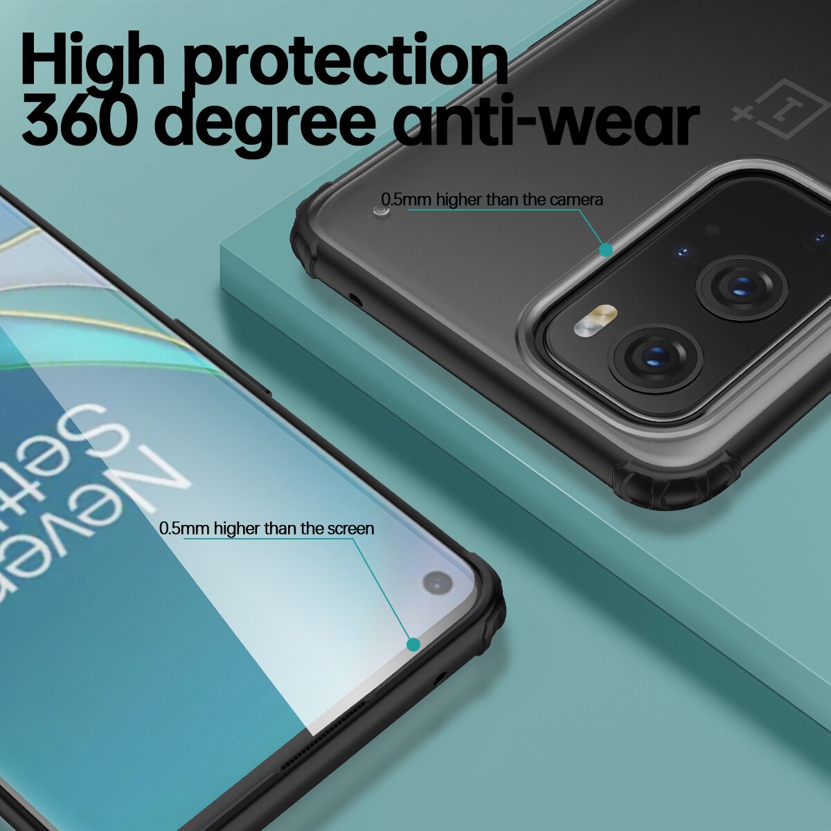 Voor Oneplus 9 9R Case Ipaky Matte Transparante Tpu Pc Gecombineerd Case Shockproof Armor Cover Voor Oneplus 9 Pro Case