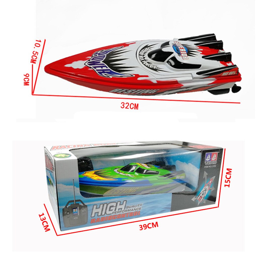 Lancha motora de Control remoto eléctrica de plástico con sensor de agua, barco a Control remoto C202 de alta velocidad, barco a Control remoto, juguete para niños, # g4