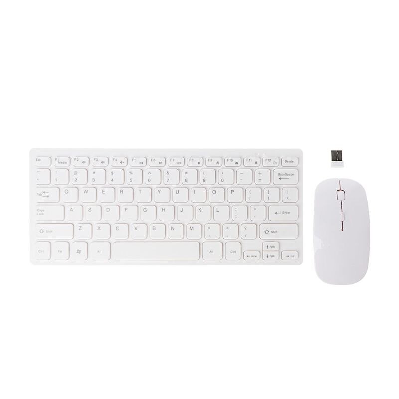 Wireless 2.4GHz Mini Keyboard Ultra-Thin Mouse Mice Set for Desktop Laptop
