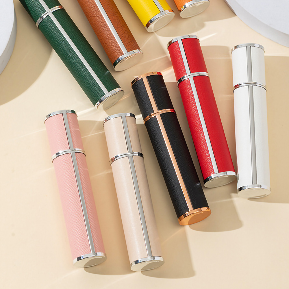 10ml leren parfumverstuivers, draagbare flesjes voor vloeibare cosmetica, mini-parfumflesjes voor op reis, navulbare lege spuitfles