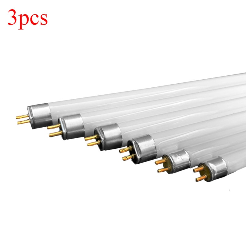Lámpara de tubo fluorescente T4 T5, Bombilla de Cinta Lineal, Faro de espejo para baño, luz blanca de 8W, 3 uds.