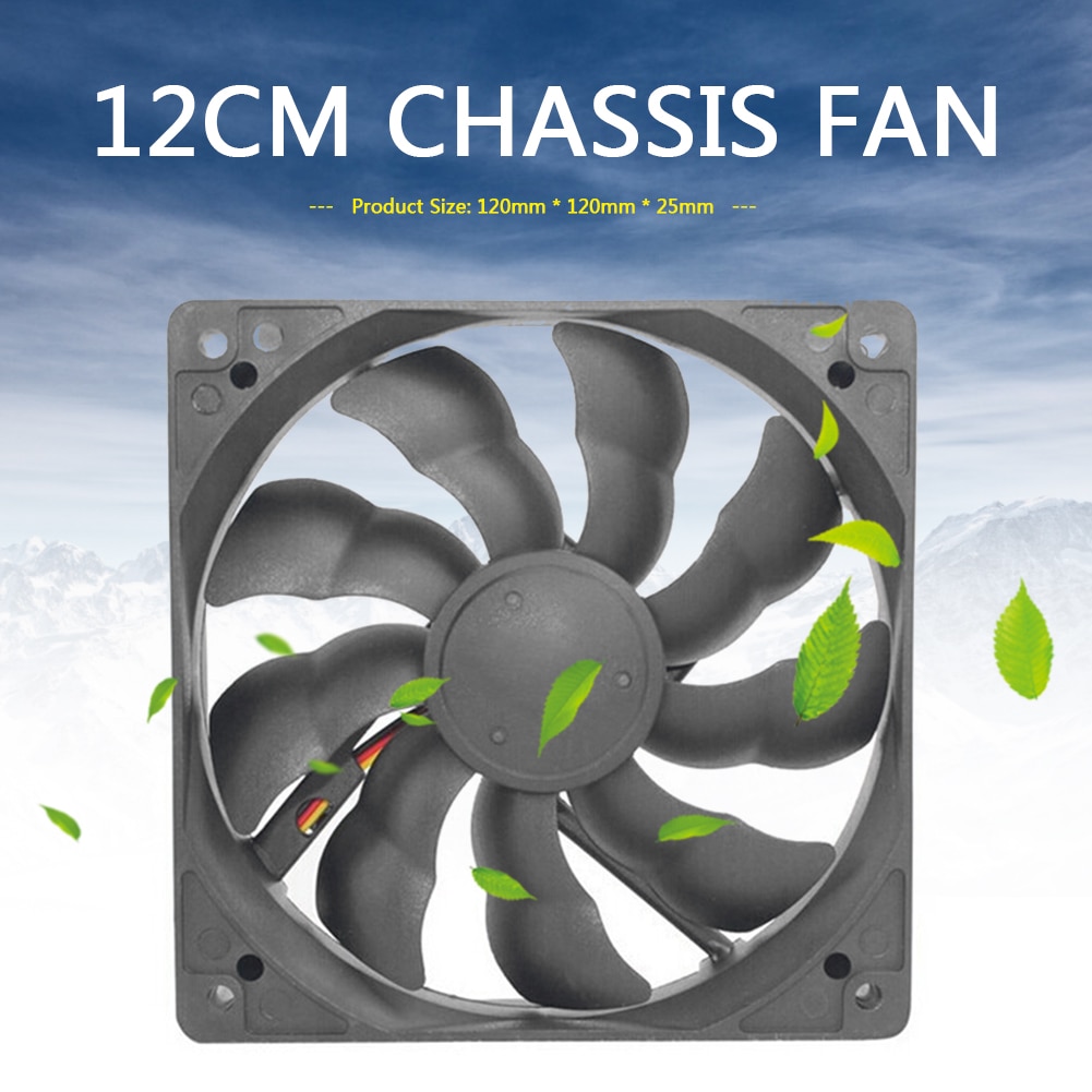 120mm Computer Case Fan Ultra Silent Quiet Cooling Fan PC Cooler Fan DC 12V Quiet Cooler Radiator for Computer PC Case