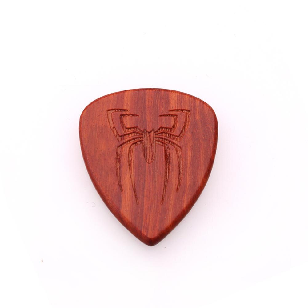 Gitarre wählt 2,5mm Dicke Plektrum Massivholz Fingerpicks Halskette Anhänger wählt Gravur aufbringen Spielen wählt