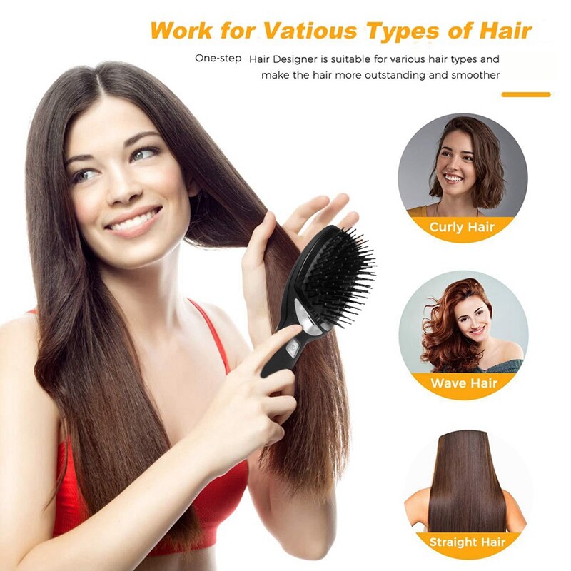 Ionic Hair Brush, Negative Ions Scalp Massage Comb, Portable Electric Anti Static No More Frizz Hairbrush