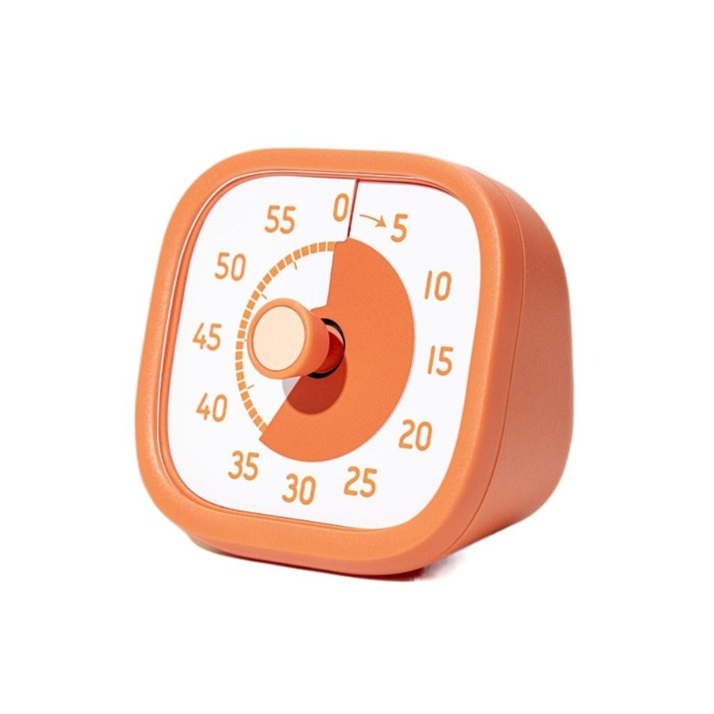 Square 60 Minutes Visual Timer Alarm Clock Ultra Silent Countdown Timer Visualization Self-discipline Kitchen Timer