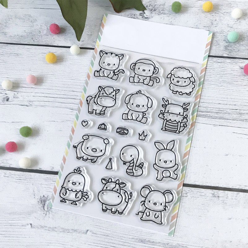 brand Clear stamps set Animal Transparent stamp for DIY Scrapbooking Cards Crafts 06: WW0253A1