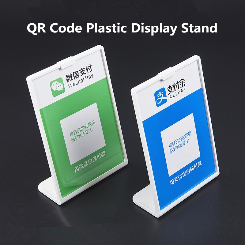 A6 L Slanted Single-sided Presentation Acrylic Sign Holder Portrait-Style Ad Frame QR Code Table Top Menu Display Stand