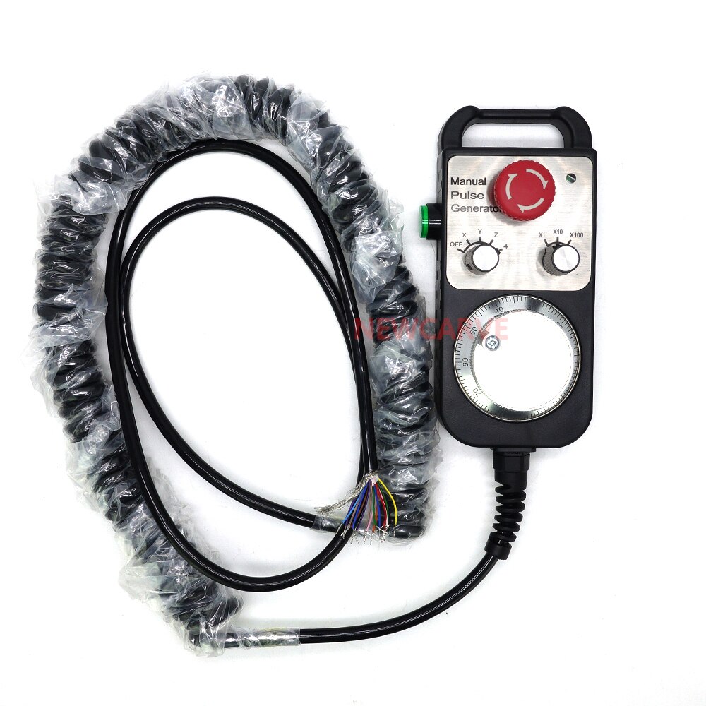CNC Emergency Stop 4 AXIS 6 AXIS MPG Handwheel Manual Pulse Generator Universal Pendant 5V 12V 24V For CNC Router NEWCARVE