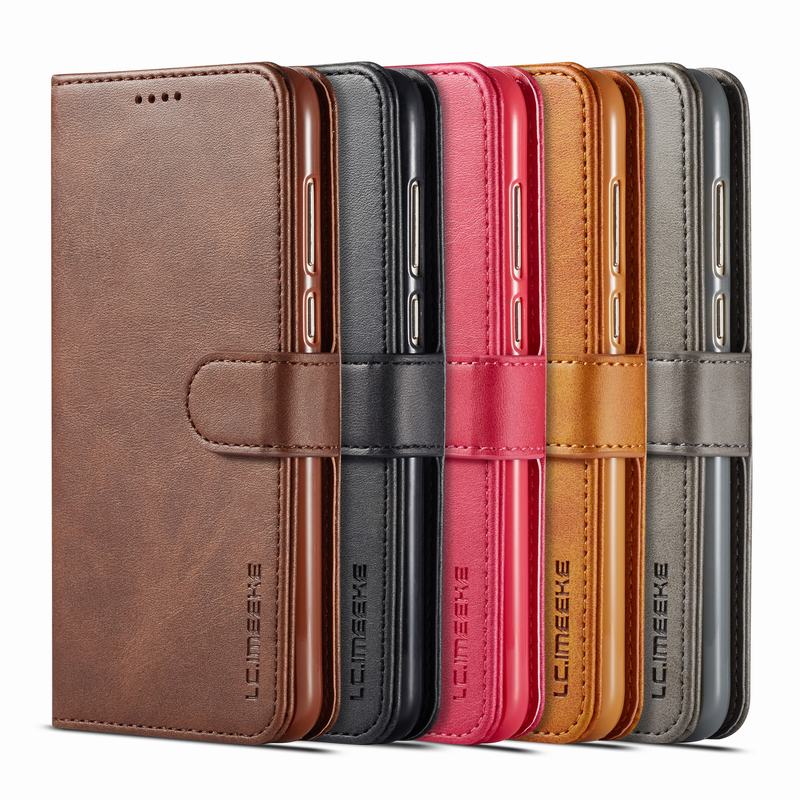 Case For Huawei P Smart Cover Case Magnetic Flip Luxury Vintage Plain Wallet Leather Phone bag For Huawey Psmart Coque