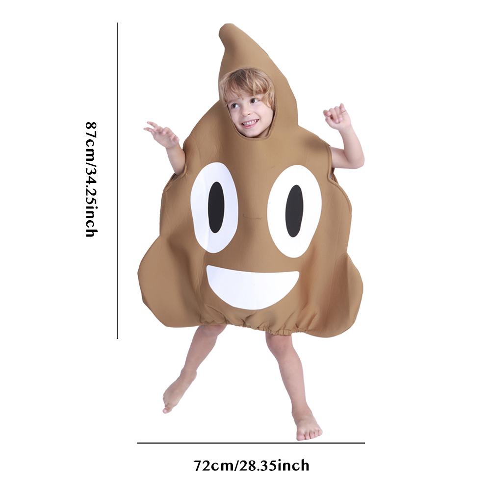 Sponge Poop Pile Costume Children Halloween Shit Stool Feces Costume Cosplay Fancy Dress Christmas Kids Perform Clothes