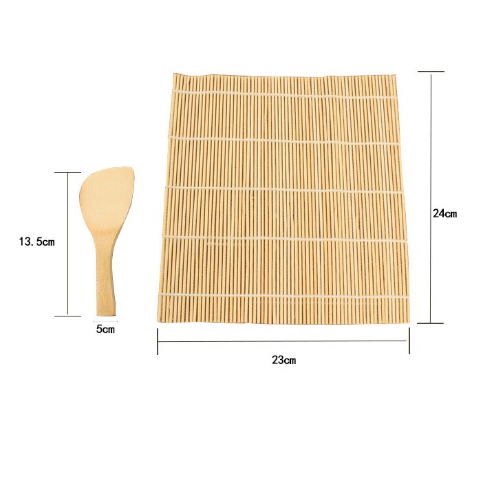 DIY Sushi Maker Set Bamboo Sushi Kit Included 2 Rolling Mats 5 Pairs Chopsticks Paddle Spreader 1Set