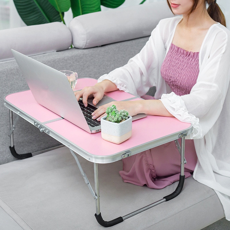 Draagbare Opvouwbare Klaptafel Voor Laptop Bureau Computer Notebook Stand Tray Voor Slaapbank Workstation Thuis Kantoormeubilair