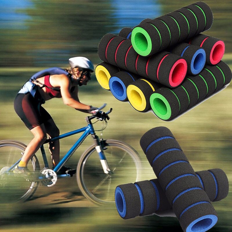 1 paar mountainbike stuurhoezen spons fietsen schokbestendig antislip mtb stuurgrepen fietsaccessoires edf 88