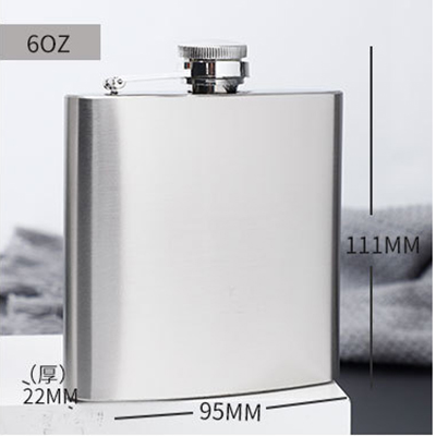 DEOUNY 4-10OZ Whisky Flask For Alcohol Stainless Steel Portable Petaca Rum Vodka Jagermeister Whiskey Hip Flasks Drinkware: 6OZ