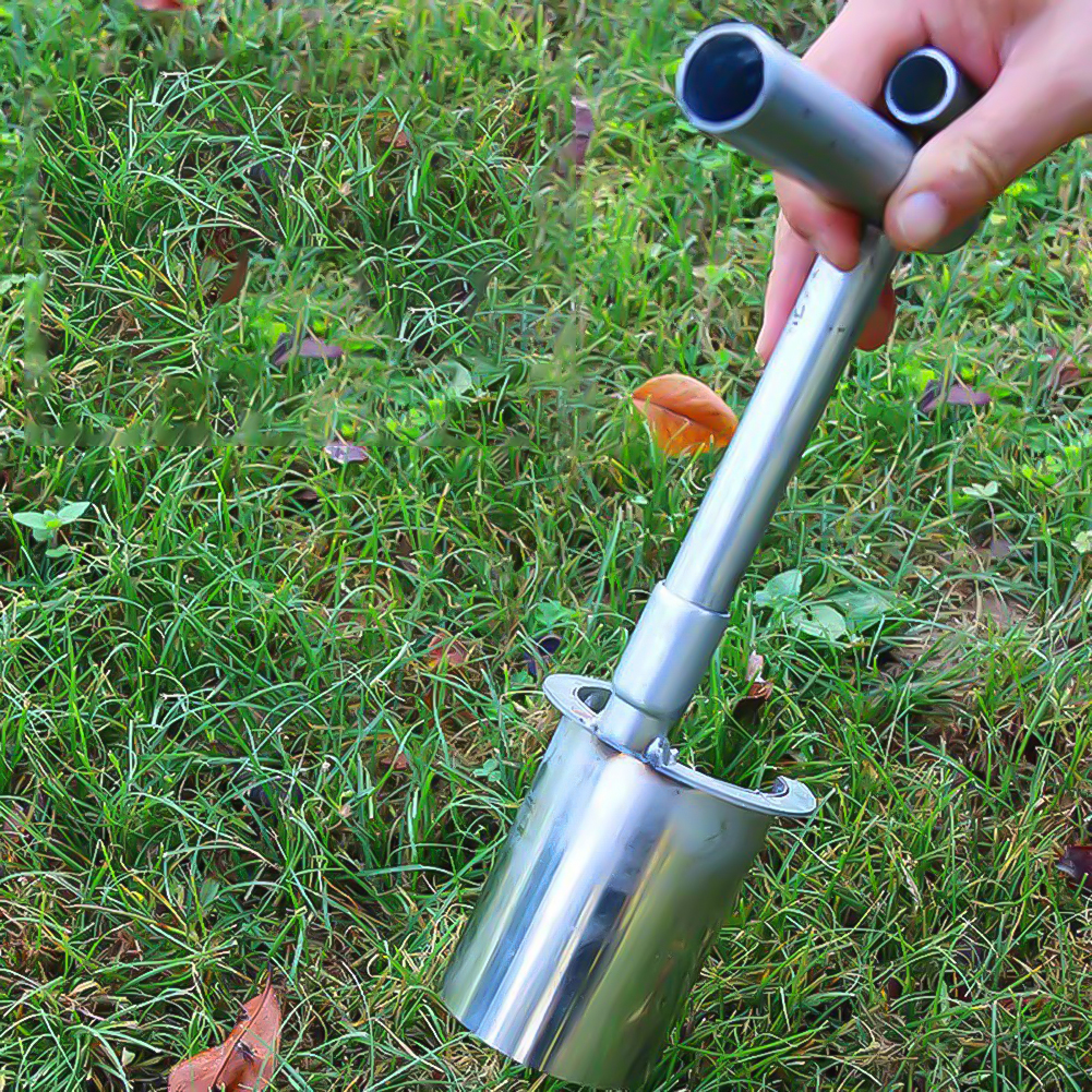 Handheld Garden Barrel Transplanter Stainless Steel Digging Seedlings Artifact Agricultural Puncher Planting In Greenhouse