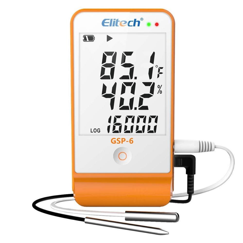 Elitech RC-5 USB Temperature Data Logger Recorder GSP-6 Temperature Humidity Data Logger 2 Temperature Sensor Probes: GSP-6