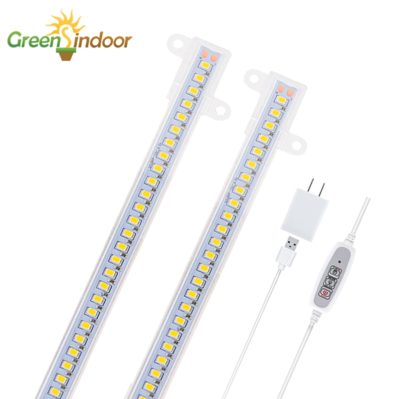 Full Spectrum Led Grow Light Strips 20W Phytolamp For Plants White Led Grow Light Phyto Lamp Timer Dimmable Bars Indoor Growing