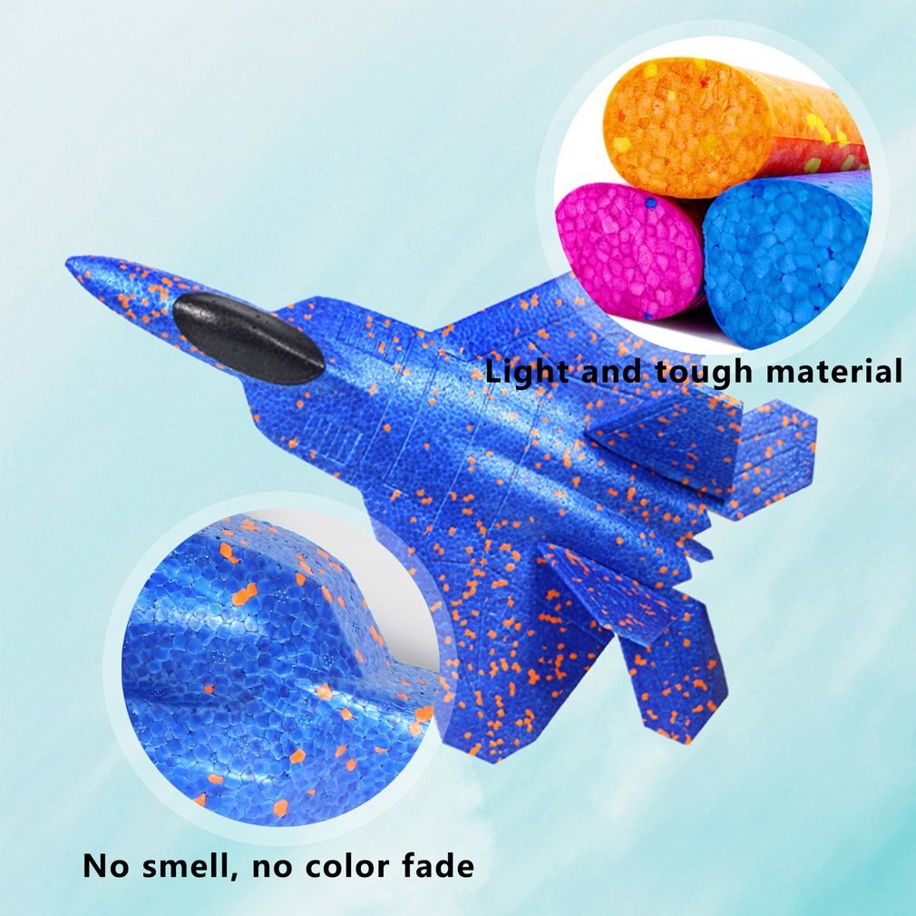 Modelo de avión de espuma para niños, juguete infantil de 42cm, con luz acrobática, educativo, EPP planeador, avión de combate