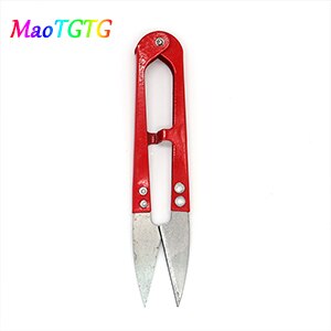 Speciale U-Vormige Schaar Voor Kruissteek Roestvrij Staal Garen Schaar Cutter Snip Sieraden Gereedschap Accessoires: red-1pcs