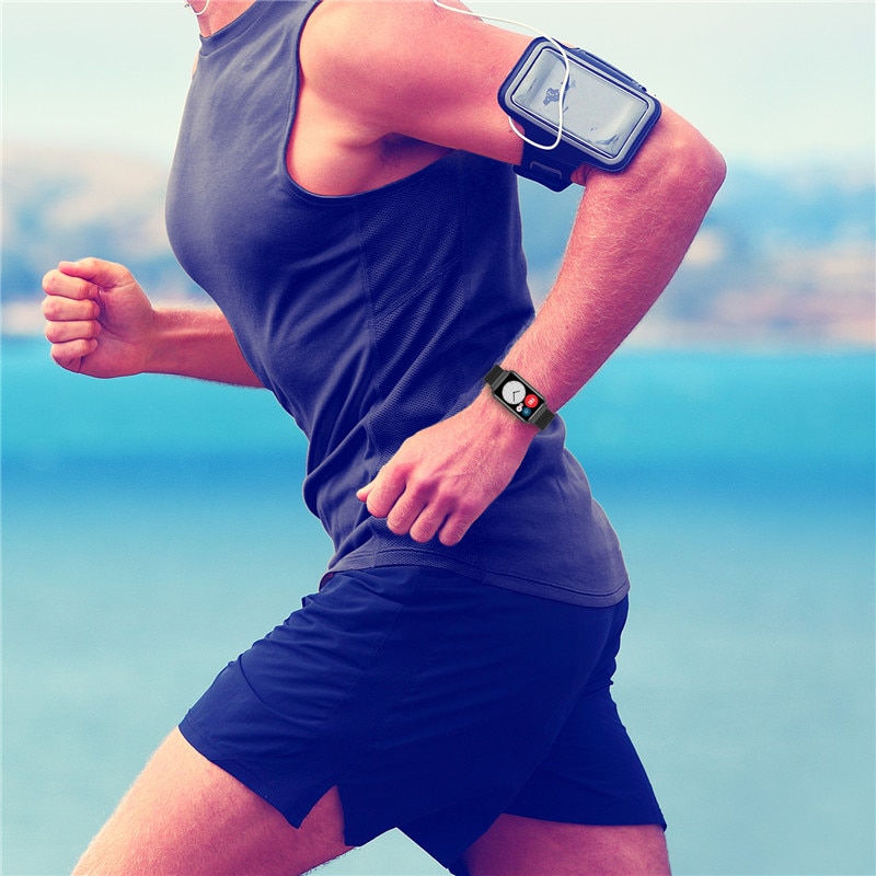 Pasek z pętlą magnetyczną robić zegarka Huawei pasuje robić paska pasek ze stali nierdzewnej metalowa bransoleta robić zegarka Huawei pasuje TIA-B09/TIA-B19