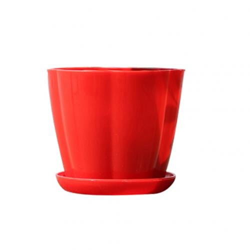 Pumpa form plast imitation porslin blomkruka suckulenta trädgård planter trädgård leveranser: Röd s