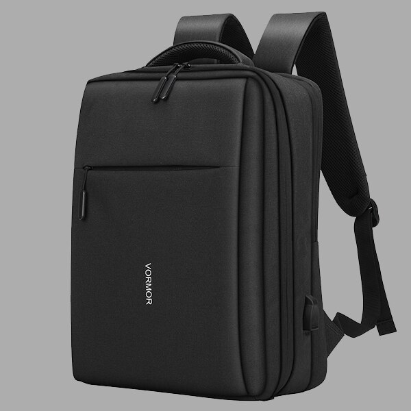 Vrouwen Rugzak 14 15.6 Inch Laptop Tas Mannen Usb Opladen Travel Rugzakken Oxford Rugzak Mannelijke Vintage Schooltas Mochila: BLACK