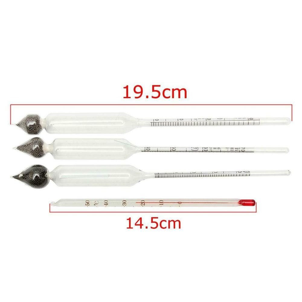 3pcs/Set Alcoholometers Concentration Tester Alcohol Thermometer Meter Breathalyzer alcohol tester Concentration