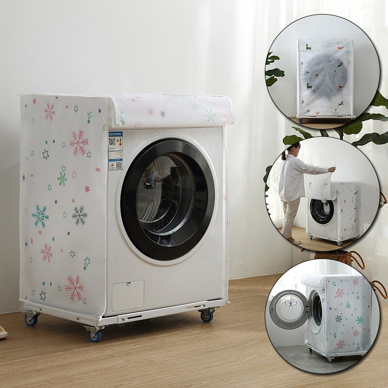 Dust Proof Cover Washing Machine Cover Waterproof Case Washing Machine Protective Dust Jacket Zipper Front/Top Open